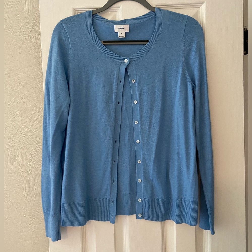 Old Navy Light Blue Cardigan, Size Small